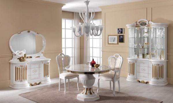 Product photograph of Betty White Italian Extending Round Dining Set With 2 Giglio Chair from Choice Furniture Superstore.